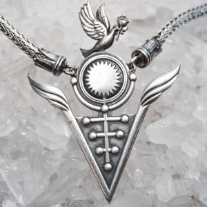 Peace Pendant with Dove and Rose - Version II